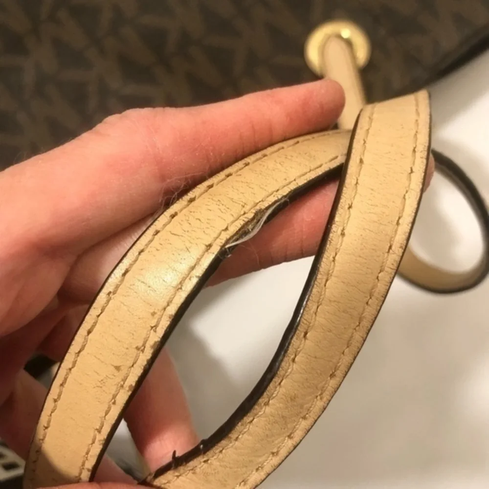 Michael kors signature brown logo tote bag
